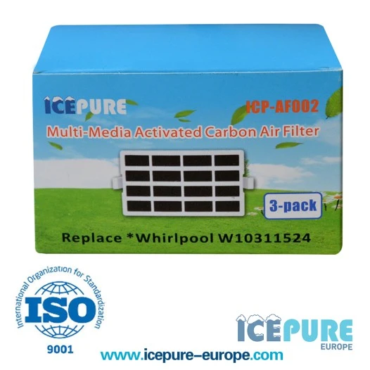 Alapure Luftfilter passend für Whirlpool Microban ANT001 / 481248048172 (3 St.)